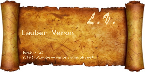 Lauber Veron névjegykártya